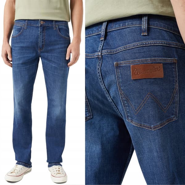 Wrangler Greensboro Winston Superfabricerad Mörk Jeans W31 L34