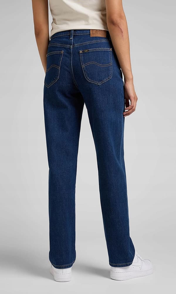 Lee JANE REGULAR RAKA Mörka Hydro MOM JEANS MARINBLÅ DENIM W28 L31