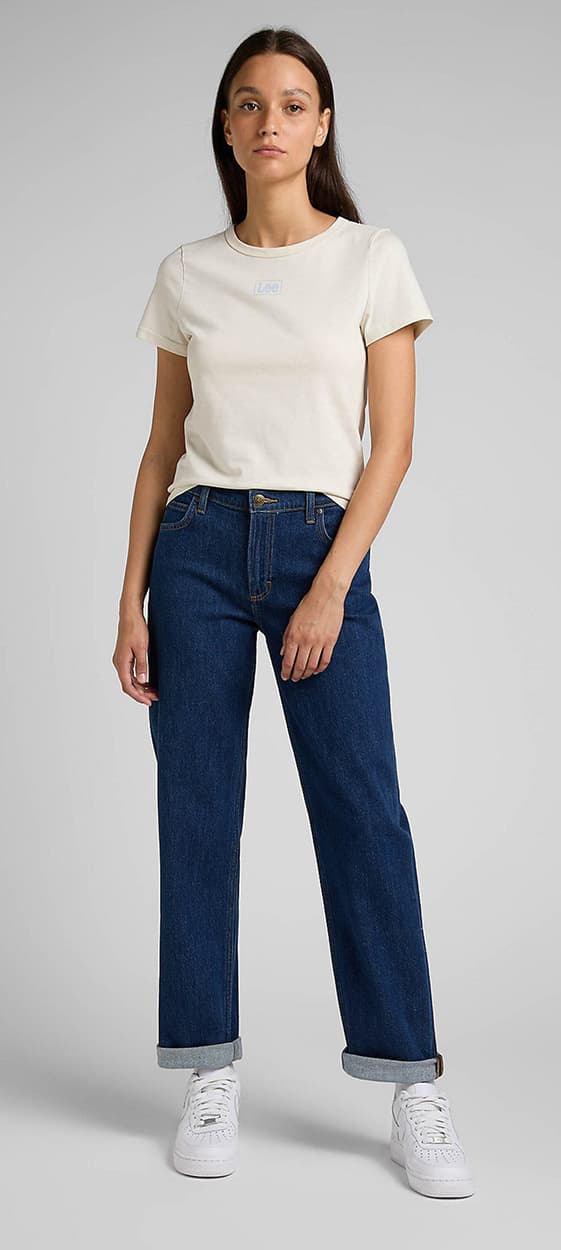 Lee JANE REGULAR RAKA Mörka Hydro MOM JEANS MARINBLÅ DENIM W28 L31