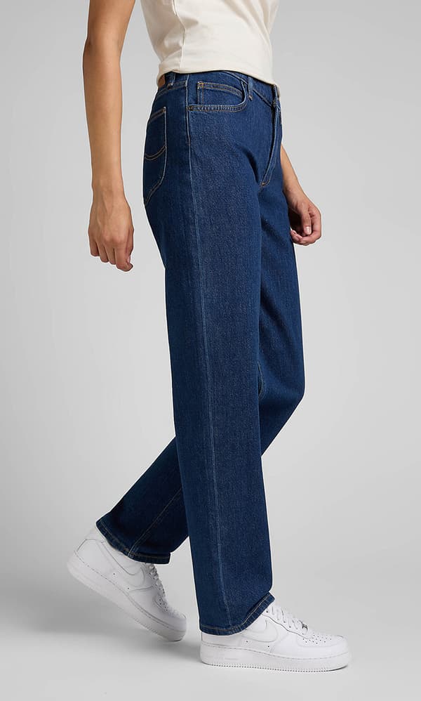 Lee JANE REGULAR RAKA Mörka Hydro MOM JEANS MARINBLÅ DENIM W28 L31