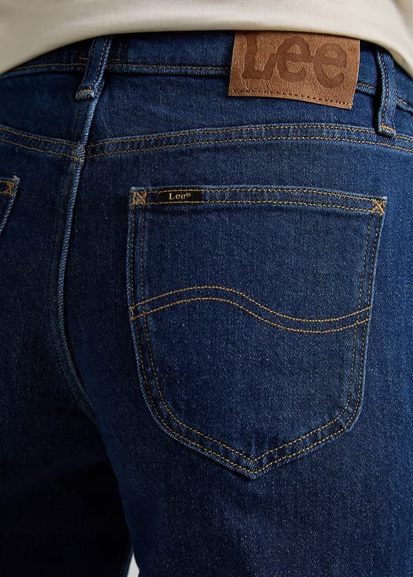 Lee JANE REGULAR RAKA Mörka Hydro MOM JEANS MARINBLÅ DENIM W28 L31