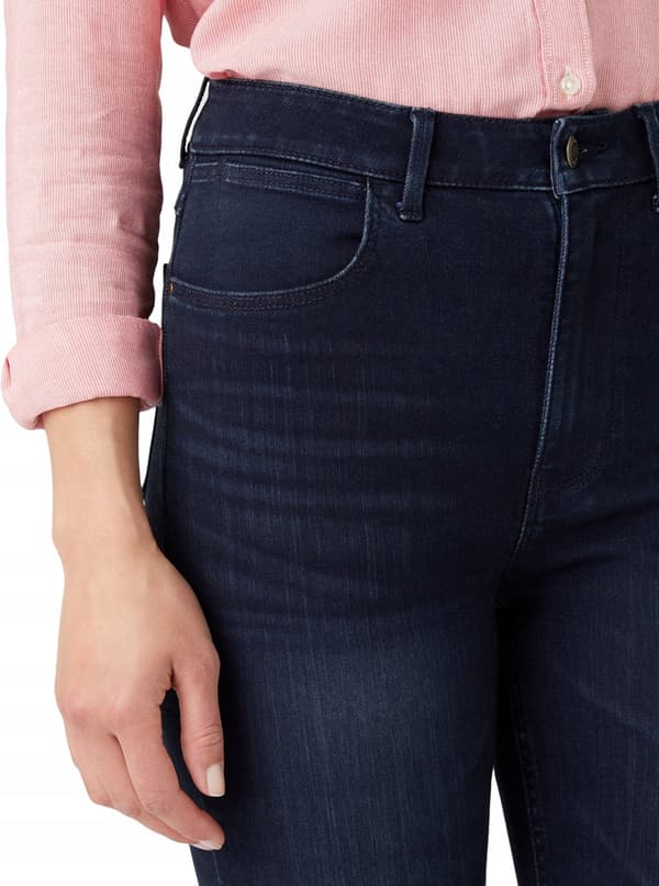 Wrangler SKINNY Coldspring HIGH WAIST SKINNY MÖRK DENIM W28 L32