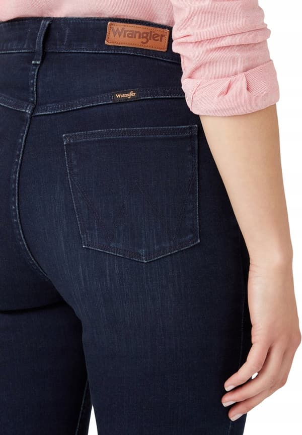 Wrangler SKINNY Coldspring HIGH WAIST SKINNY MÖRK DENIM W28 L32