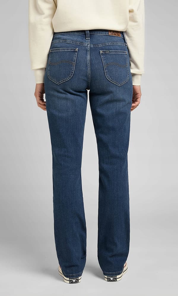Lee LEGENDARY REGULAR RAKIGT Seattle Mid Rise RAKIGT MÖRK DENIM W28 L33