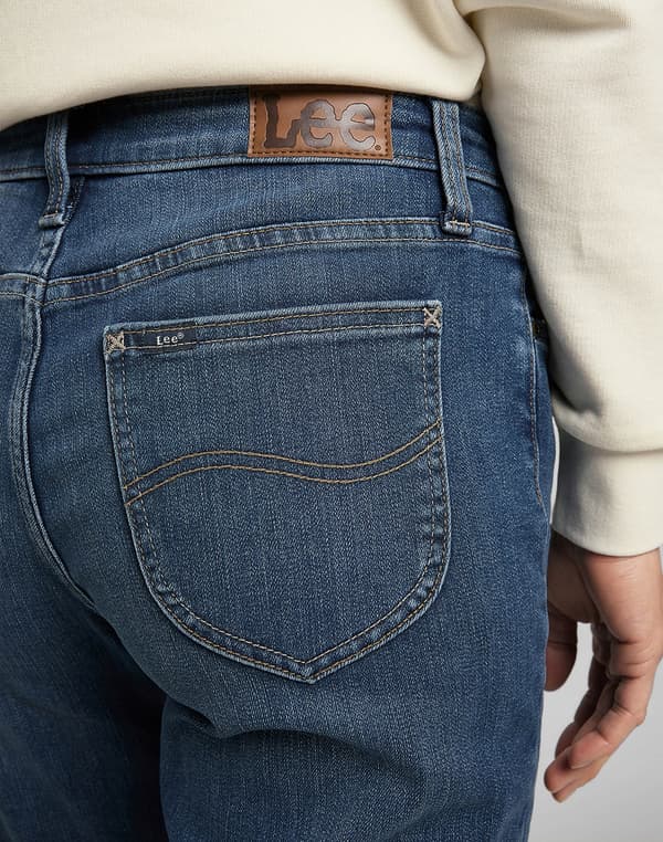 Lee LEGENDARY REGULAR RAKIGT Seattle Mid Rise RAKIGT MÖRK DENIM W28 L33