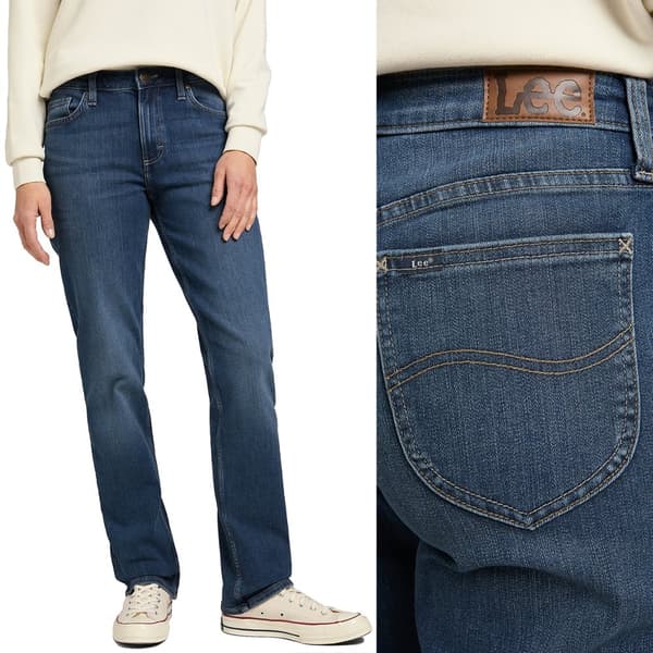 Lee LEGENDARY REGULAR RAKIGT Seattle Mid Rise RAKIGT MÖRK DENIM W28 L33
