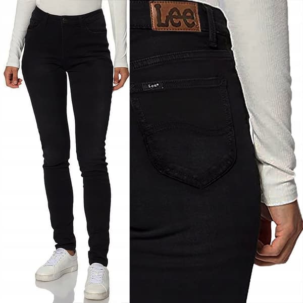 Lee LEGENDARY SKINNY Ultra Lux Comfort Black HIGH BLACK SKINNIES W27 L31