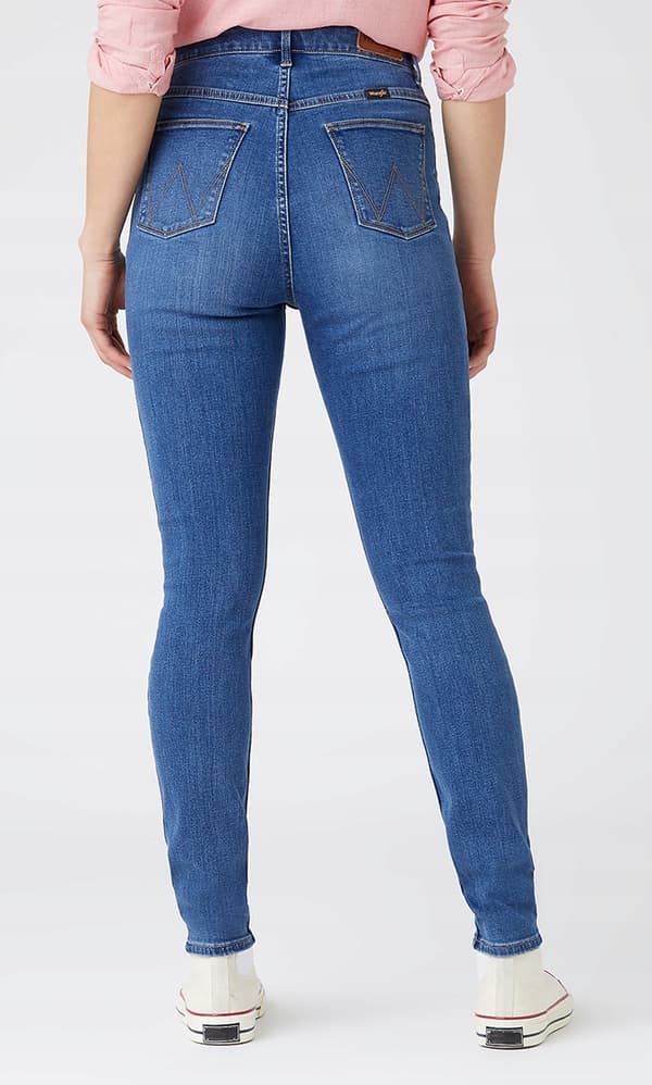Wrangler SKINNY Marina korkeavyötäröiset farkut, siniset, W27, L32