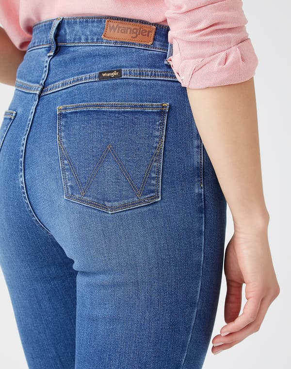 Wrangler SKINNY Marina korkeavyötäröiset farkut, siniset, W27, L32
