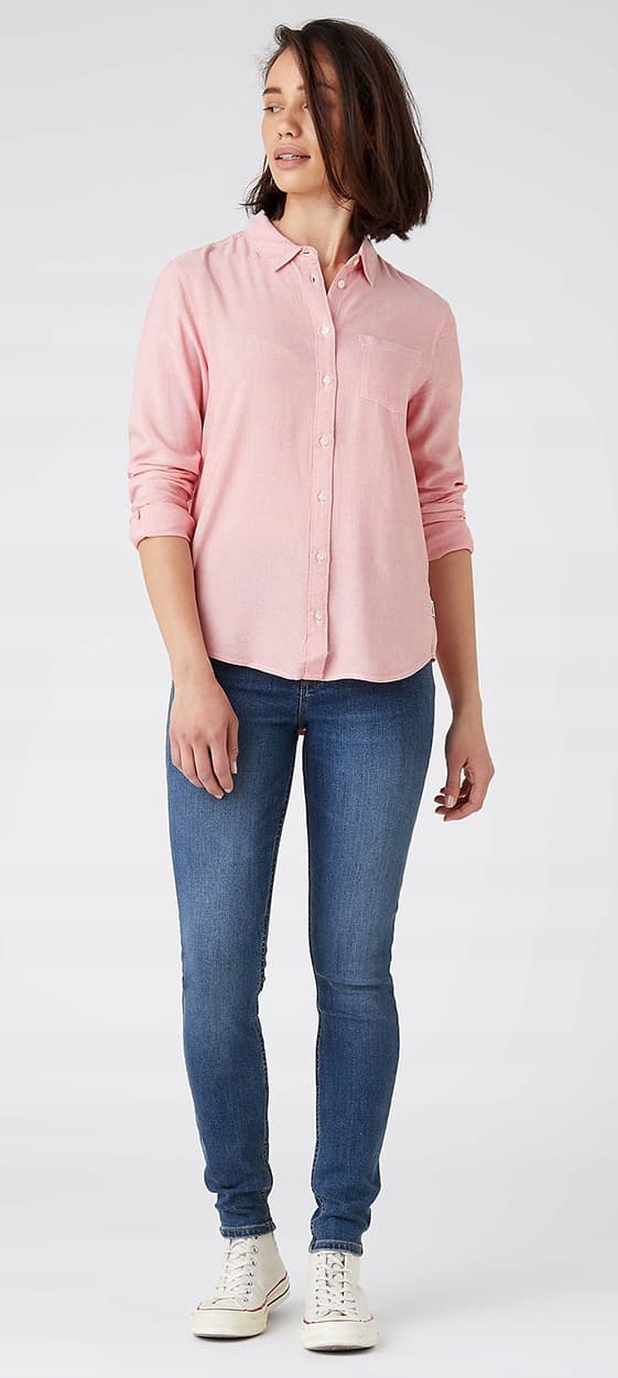 Wrangler SKINNY Cloud korkeavyötäröiset farkut, siniset, W27, L32