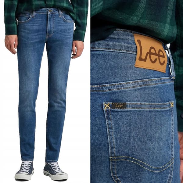 Lee MALONE SKINNY Käytetty SOFT STRETCH BLUE DENIM W33 L34