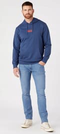 Miniatyrbild 5 av 7: Wrangler SLIM Great Blue FITTED JEANS WILD BOOTS W36 L34