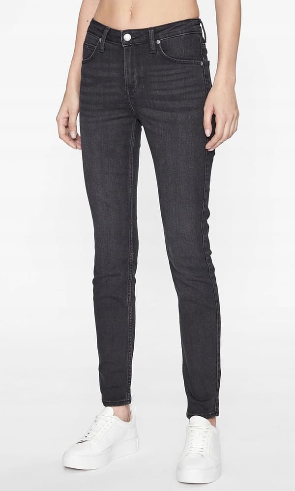 Lee SCARLETT HIGH Tingled Black SKINNY HIGH WAIST SVART GRÅ DENIM W26 L29