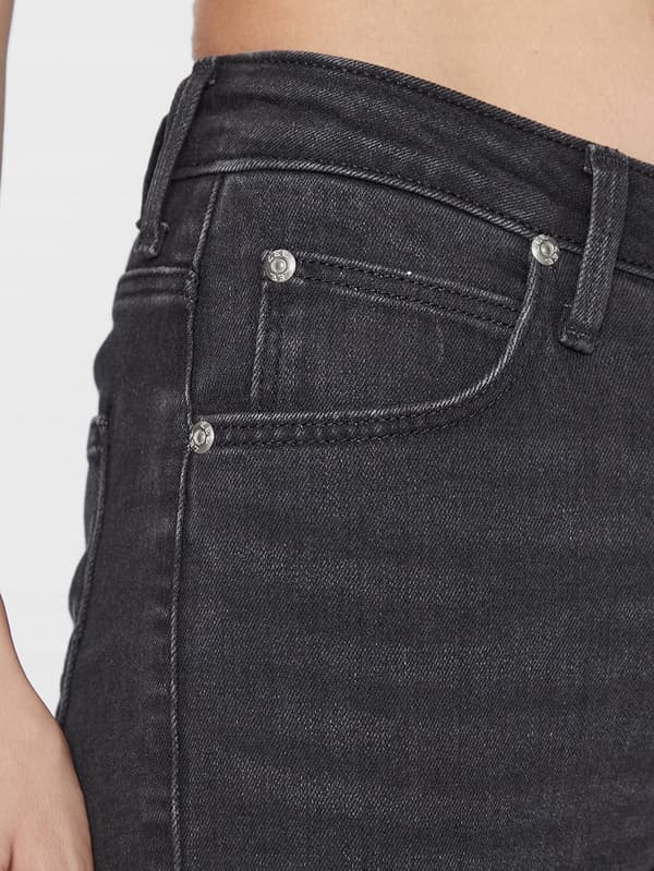 Lee SCARLETT HIGH Tingled Black SKINNY HIGH WAIST SVART GRÅ DENIM W26 L29
