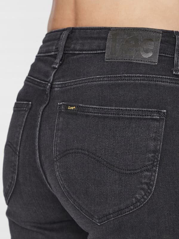 Lee SCARLETT HIGH Tingled Black SKINNY HIGH WAIST SVART GRÅ DENIM W26 L29