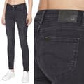 Miniatyrbild 1 av 8: Lee SCARLETT HIGH Tingled Black SKINNY HIGH WAIST SVART GRÅ DENIM W26 L29