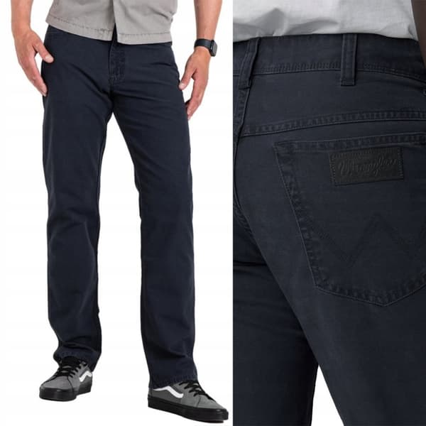 Wrangler TEXAS tummansiniset laivastonsiniset joustamattomat housut W30 L32