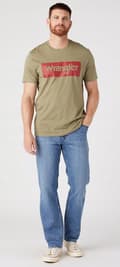 Miniatyrbillede 5 af 6: Wrangler STRAIGHT Great Blue DENIM SOM OLD STRAIGHT SOLID Pewex W36 L34