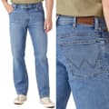 Miniatyrbillede 1 af 6: Wrangler STRAIGHT Great Blue DENIM SOM OLD STRAIGHT SOLID Pewex W36 L34