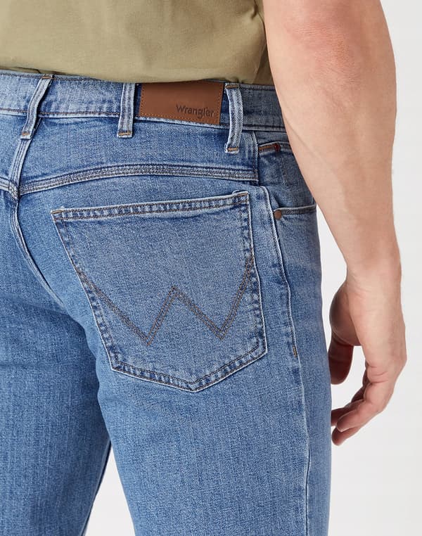 Wrangler STRAIGHT Great Blue JEANS SOM OLD STRAIGHT SOLID Pewex W31 L30