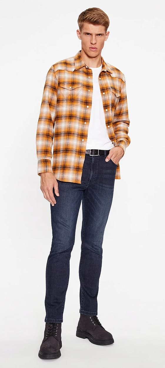 Wrangler LARSTON SLIM TAPERED Dusky Night BRUSHED 365 WARM W33 L32