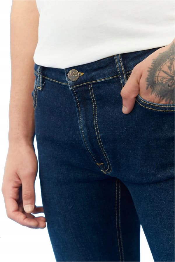 Lee MALONE SKINNY Tvättade Mörka MÖRKA SKINNY JEANS W28 L34