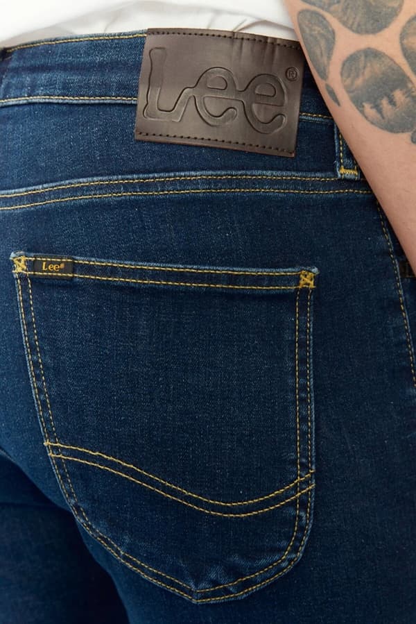 Lee MALONE SKINNY Tvättade Mörka MÖRKA SKINNY JEANS W28 L34