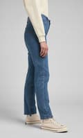 Pikkukuva 6 / 8: Lee CAROL REGULAR STRAIGHT Light Stone MOM -FARKUT SINISET FARKUT 7/8 W29 L33