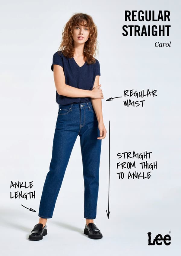 Lee CAROL REGULAR STRAIGHT Light Stone MOM -FARKUT SINISET FARKUT 7/8 W29 L33