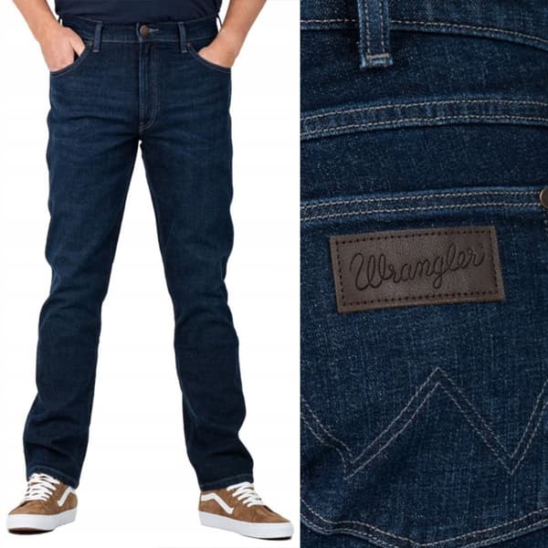 Wrangler GREENSBORO Wonderwall LET FABRIKERET MARINEBLÅ DENIM W46 L34
