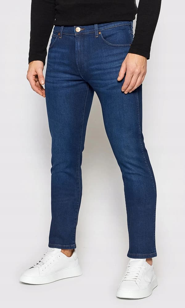 Wrangler LARSTON SLIM TAPERED The Bullseye FITTED MÖRK DENIM W36 L32