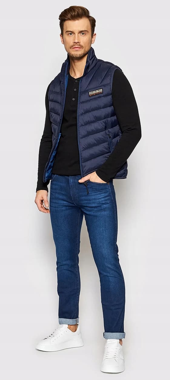 Wrangler LARSTON SLIM TAPERED The Bullseye FITTED MÖRK DENIM W36 L32