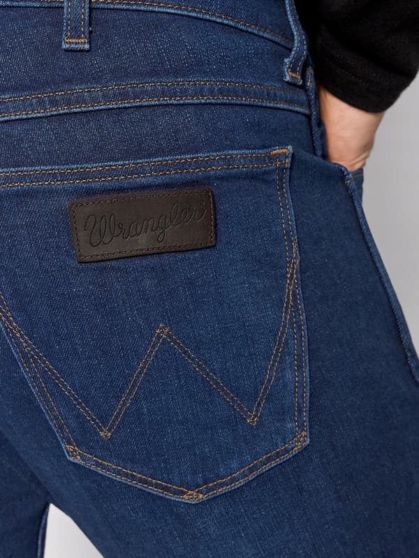 Wrangler LARSTON SLIM TAPERED The Bullseye FITTED MÖRK DENIM W36 L32
