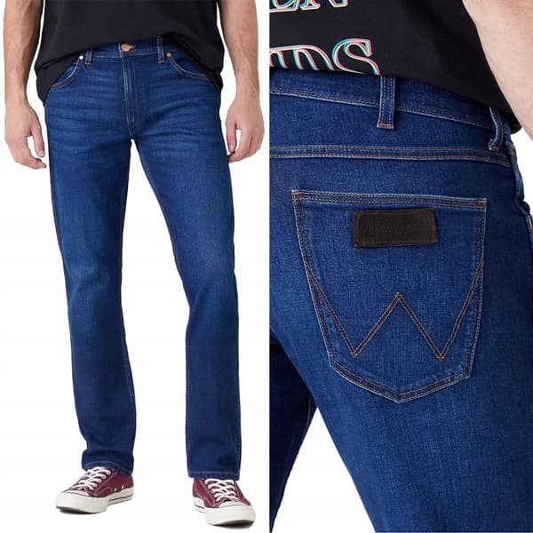 Wrangler Greensboro The Bullseye Raka Mörka Jeans W38 L32