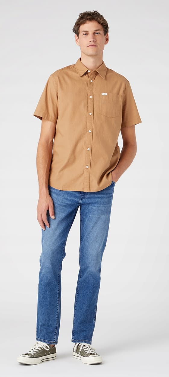 Wrangler LARSTON SLIM Rökfärgade THERMOJEANS W30 L32