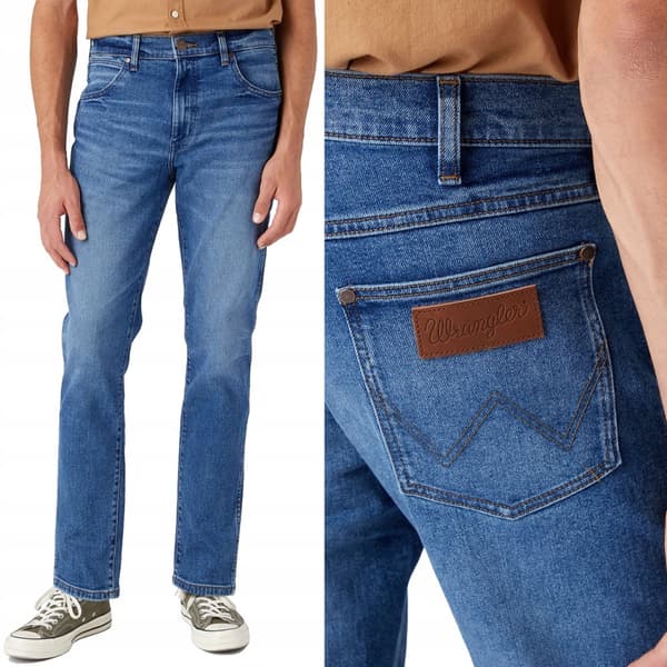 Wrangler LARSTON SLIM Rökfärgade THERMOJEANS W30 L32