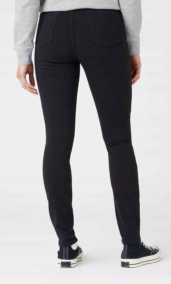 Wrangler SKINNY Svarta SVART HÖGA TUBE W29 L32