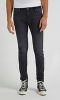 Miniatyrbillede 3 af 8: Lee MALONE SKINNY Mørke Side GRÅ SKINNY BUKSER W30 L32