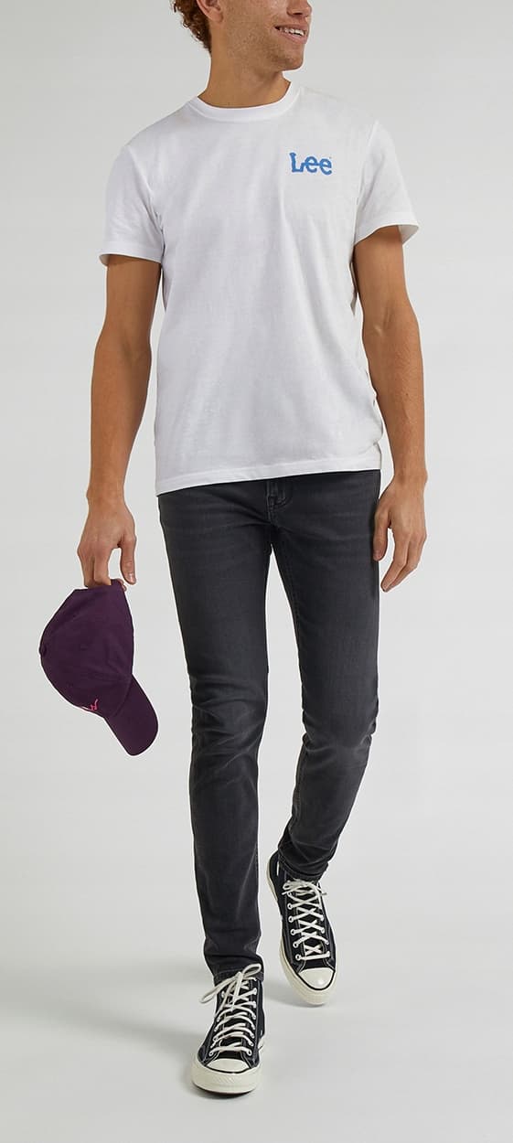 Lee MALONE SKINNY Mørke Side GRÅ SKINNY BUKSER W30 L32