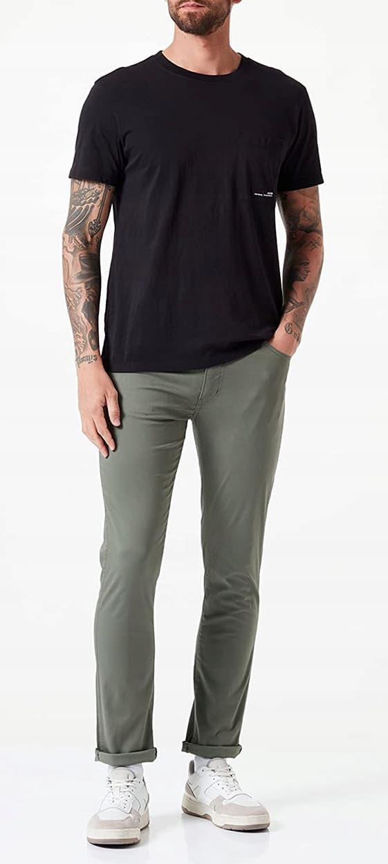 Wrangler LARSTON SLIM Dusty Olive GREEN W32 L34