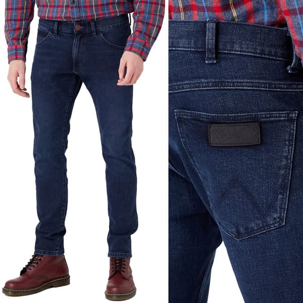 Wrangler Bryson Skinny This Moment Marineblå Jeans W30 L32