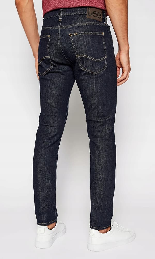 Lee LUKE SLIM Rinse tummansiniset kapeat housut W30 L32
