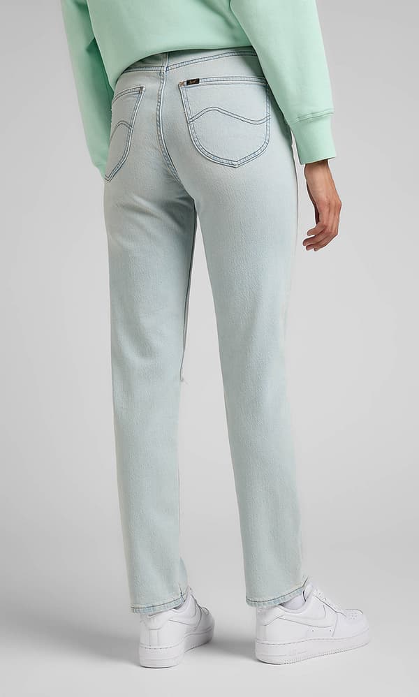 Lee CAROL STRAIGHT MOM -FARKUT, REIKÄT 7/8 W25 L33
