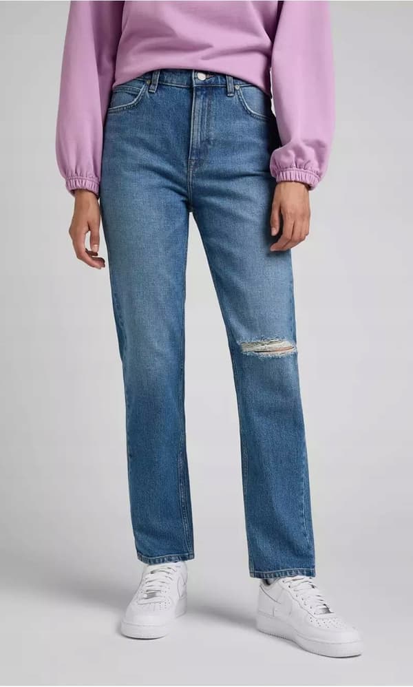 Lee CAROL RAKA MidTrashed MOM JEANS W28 L35