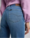 Miniatyrbild 7 av 8: Lee CAROL RAKA MidTrashed MOM JEANS W28 L35