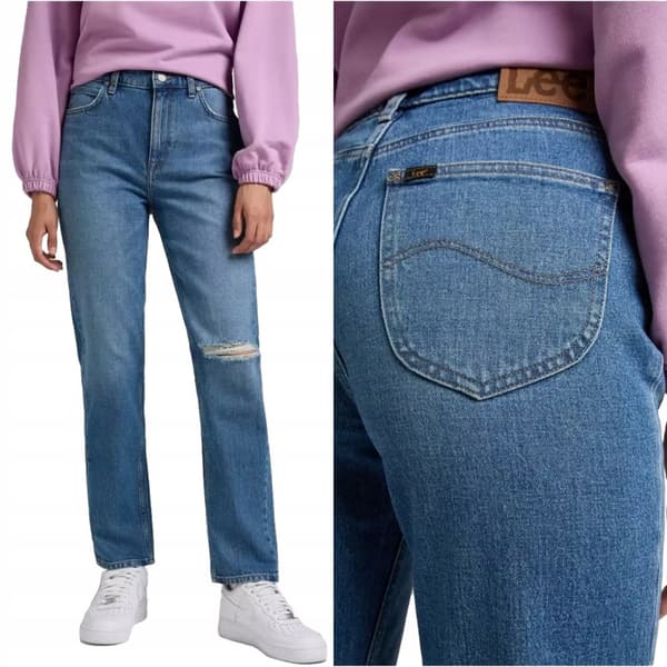 Lee CAROL RAKA MidTrashed MOM JEANS W28 L35