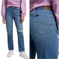 Miniatyrbild 1 av 8: Lee CAROL RAKA MidTrashed MOM JEANS W28 L35