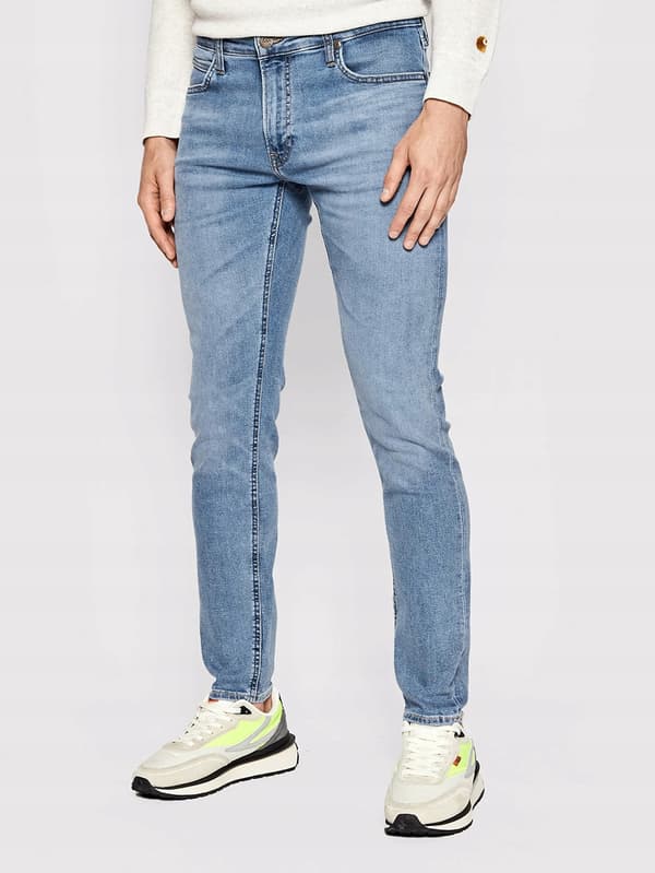 Lee MALONE SKINNY WORN KALI BLÅ SKINNY BYXOR W30 L32
