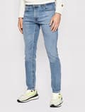 Miniatyrbild 3 av 7: Lee MALONE SKINNY WORN KALI BLÅ SKINNY BYXOR W30 L32