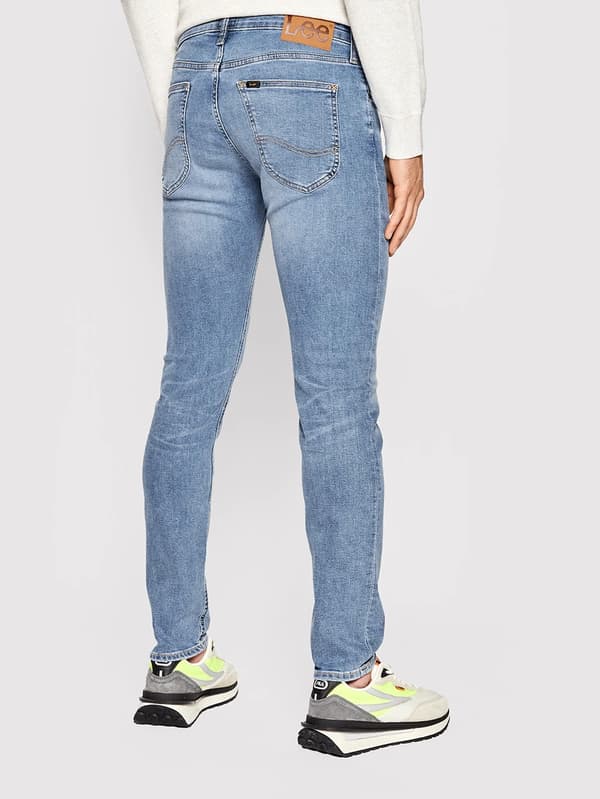 Lee MALONE SKINNY WORN KALI BLÅ SKINNY BYXOR W30 L32